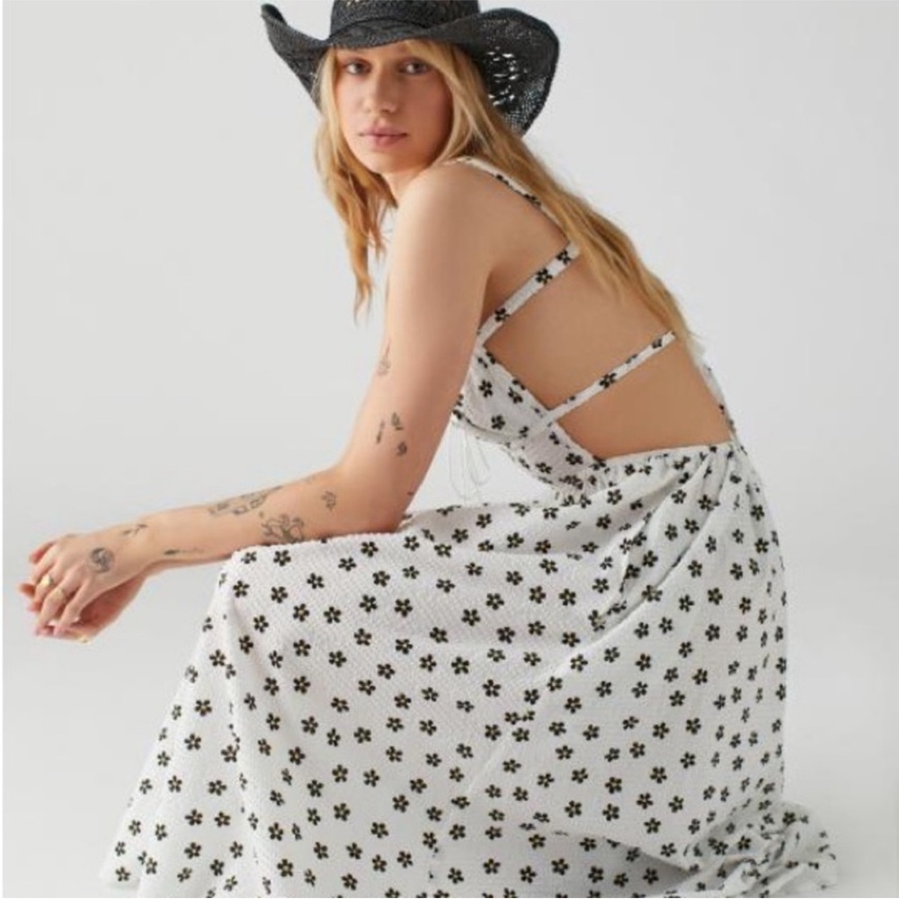 For Love & Lemons Brenda Midi Dress NWT XL Floral Cottagecore Romantic - Picture 6 of 9